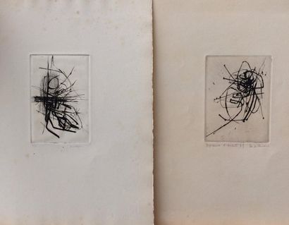 Georges MATHIEU (1921-2012) 

Compositions, 1949.

Deux eaux-fortes sur papier.

L'une...