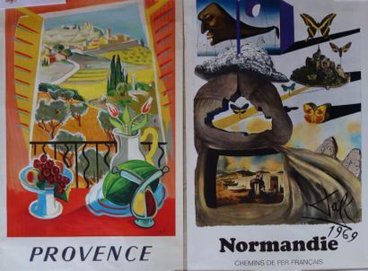 null Lot de 14 affiches d'après Salvador DALI (1904-1989). 

100 x 62 cm. 

Usures,...
