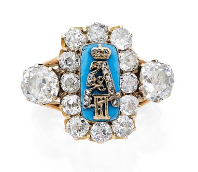 null RARE BAGUE OFFERTE PAR LE TSAR ALEXANDRE III DE RUSSIE.
Bague en or 585 millièmes...