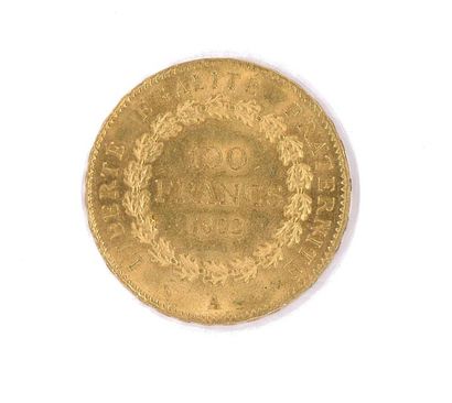 null FRANCE

Pièce en or de 100 Francs.

Paris, 1882.

Poids : 32,2 g.

Petites ...