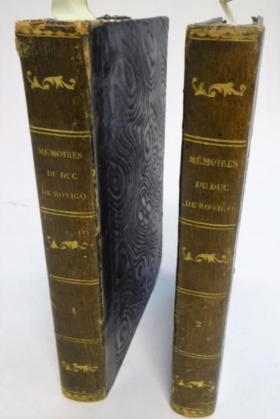 null Mémoires du Duc de Rovigo.

Paris, 1829. 

Deux volumes. In 8.

Plat en toile...