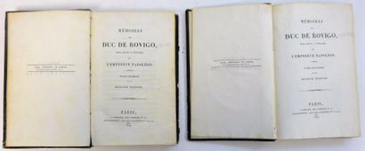 null Mémoires du Duc de Rovigo.

Paris, 1829. 

Deux volumes. In 8.

Plat en toile...