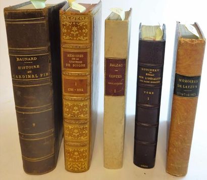 null Cinq volumes :

- BOIGNE (Comtesse de), Mémoires de la Comtesse de Boigne, Récits...