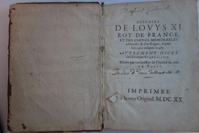 null Histoire de Louys XI, Roy de France et des choses mémorables advenues de son...