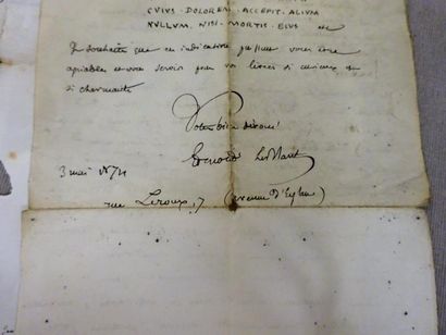 null ÉCRIVAINS, ARTISTES.

Réunion de 7 lettres ou billets autographes, signés ;...