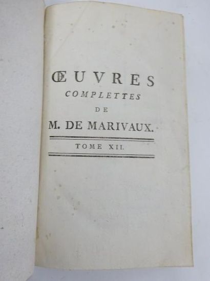 MARIVAUX (Pierre Carlet de Chamblain de) 

Oeuvres complètes. 

Paris, Chez la Veuve...