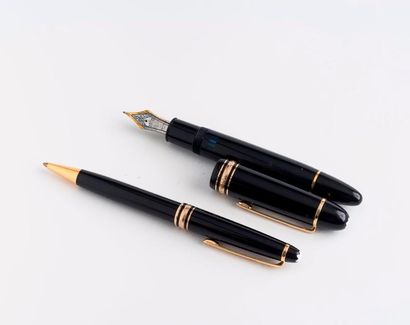 MONTBLANC, MEISTERSTUCK 

Deux stylos (plume N° 149 et bille Pix) en composition...