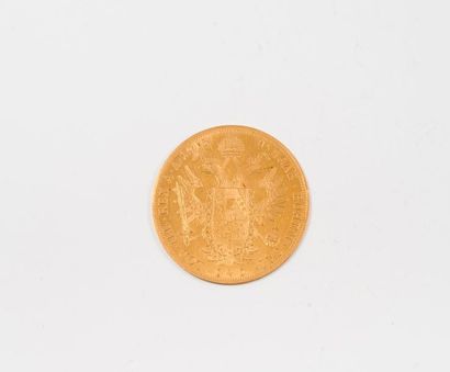 null AUTRICHE 

Une pièce de 4 ducats en or, 1915. Refrappe.

Poids : 13,9 g. 

...