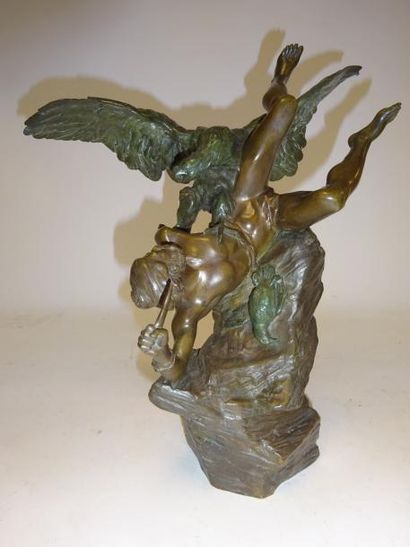 Jules-Léon BUTENSKY (1871-?) 

Prométhée attaqué par un aigle.

Epreuve en bronze...