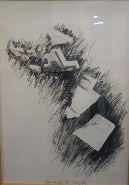 Tadeusz LEWANDOWSKI (1941) 

Sans titre, 1983.

Mine de plomb sur papier. 

Signé...