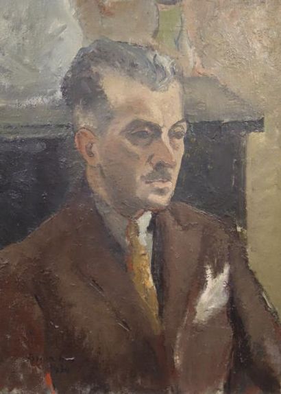 Maurice BRIANCHON (1899-1979) 

Portrait de Mr Fernand MUGUET. 

Huile sur toile....