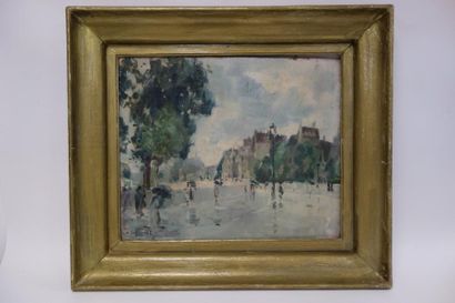 Henri VINCENOT (1912-1985) 

Quai de Seine à Paris. 

Huile sur isorel. 

Signée...