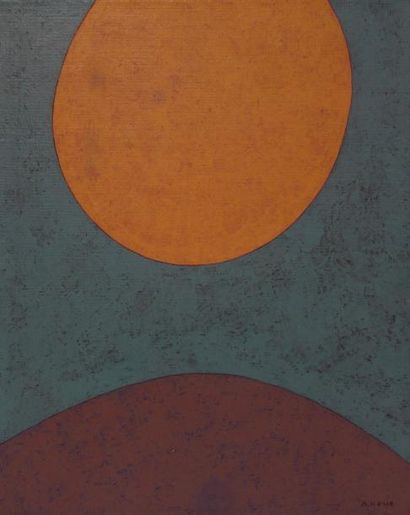 André GENCE (1918) 

Composition, 1968. 

Huile sur toile. 

Signée en bas à droite....