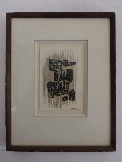Raoul UBAC (1910-1985) 

Sans titre. 

Technique mixte sur papier. 

Signée en bas...