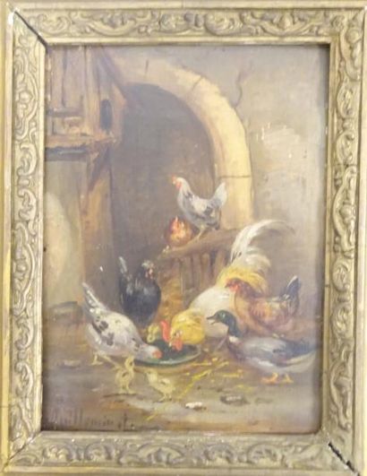 Claude GUILLEMINET (1821-c. 1866). 

Basse-cour. 

Huile sur panneau. 

22 x 16 cm.

Cadre...