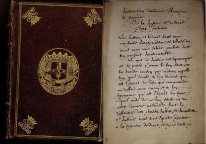null Institution du Droit Romain.

[s.d.] XVIIIème siècle.

Un volume manuscrit....