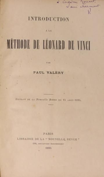 VALÉRY (Paul) Introduction à la méthode de Léonard de Vinci. Extrait de la Nouvelle...