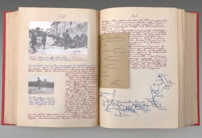 ROUX (Loys) Mon journal de guerre 1914-1918. Manuscrit autographe de 2114 pages abondamment...