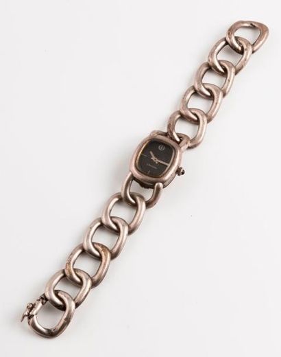 ALEXIS BARTHELAY 

Montre bracelet de dame en argent (min.800) 

Cadran émaillé noir,...
