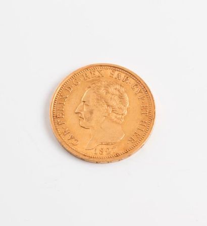 null ITALIE 

Pièce de 80 Lire, Charles Felix, 1827. 

Poids : 25,8 g.

Usures.