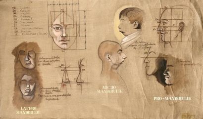 Gérard TRAQUANDI (1952) 

Composition, études de visages.

Technique mixte sur toile.

Signée...
