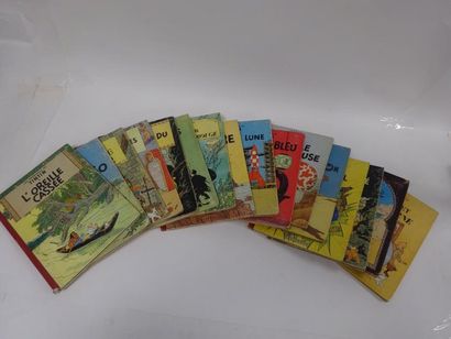 HERGÉ 

16 albums de Tintin

- Tintin au Congo réédition 1947.

Manques aux angles...