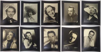 Studio Harcourt 

Lot de 10 photographies dont Django Reinhardt, Charles Trenet,...
