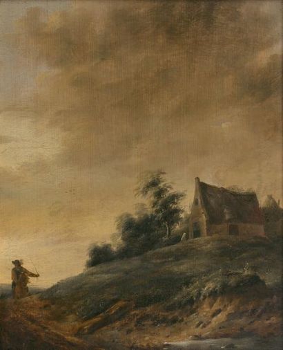 Attribué à Jan WOUWERMANS (Haarlem 1629-id. 1666) 
Cavalier dans la campagne près...