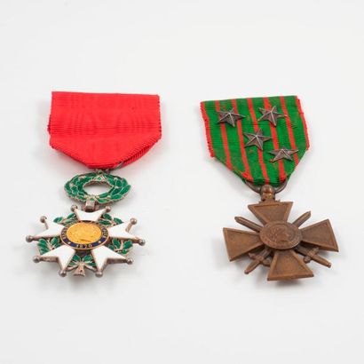 null FRANCE

- Ordre de la Légion d'honneur. 

Etoile de chevalier en argent (800),...