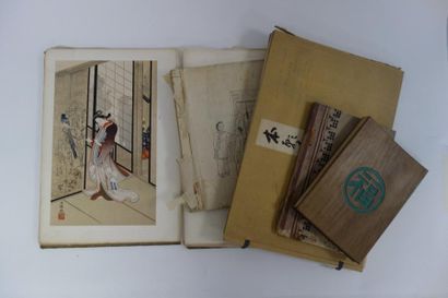 JAPON 

Lot de cinq albums, fin XIXème-début XXème siècles :

- un de motifs décoratifs...