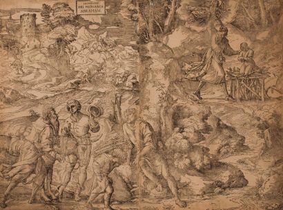 D'après Ugo DA CARPI (1480-1532) 

Sacrifice d'Abraham.

Gravure sur bois d'après...
