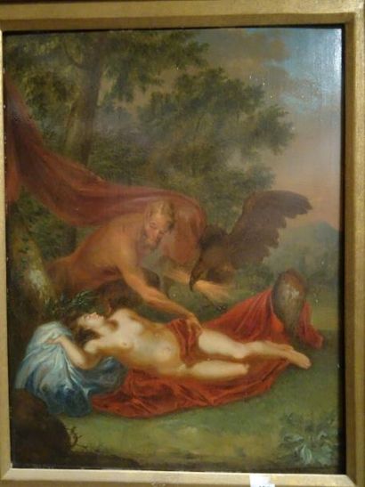 Attribuée à BESCHEY Balthazar (Anvers 1708–1776) 

Jupiter et Antiope.

Huile sur...