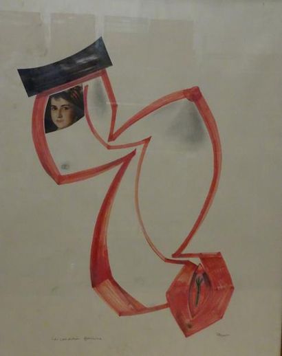 DE PESANT (XXème siècle) 

"La condition féminine".

Technique mixte et collage sur...