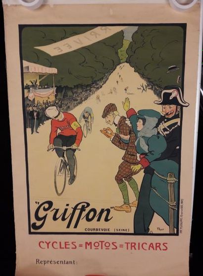 D'après Walter THOR (1870-1929) 

Griffon Courbevoie (Seine), Cycles = Motos = Tricars....