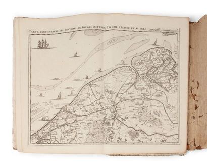null Recueil de 62 cartes géographiques de la première moitié du XVIIIème siècle,...