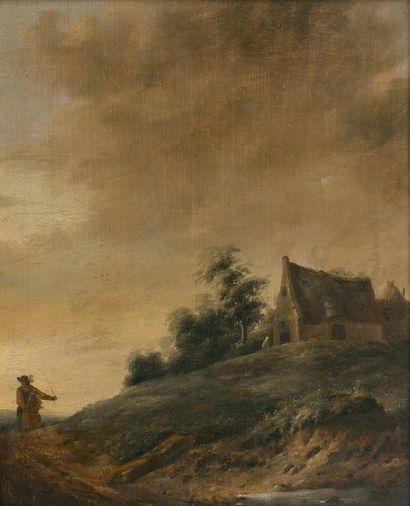 Attribué à Jan WOUWERMANS (Haarlem 1629-id. 1666) 
Cavalier sur un chemin, dans la...