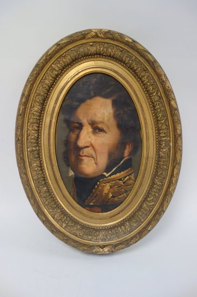 D'après Franz Xaver WINTERHALTER (1805-1873) 

Portrait du roi Louis Philippe. 

Huile...