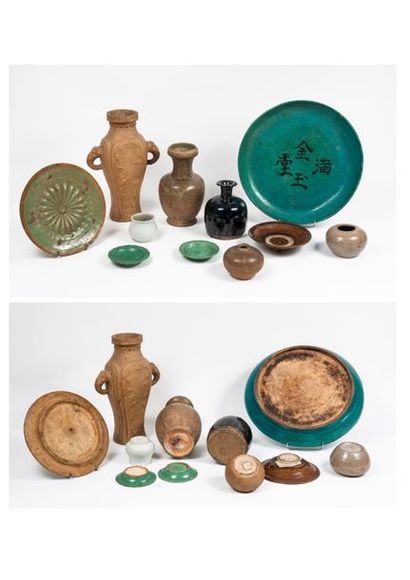 CHINE, XIXème-XXème siècles 

Ensembles de 11 céramiques (grès, faïence ou porcelaine)...