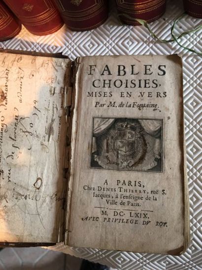 Jean de La Fontaine 
Fables choisies mises en vers. 1669.
Paris, Denys Thierry.
Manque...