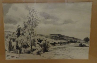 Robert CAMI (1900-1975) 

Paysage de collines.

Dessin à l'encre.

Signé en bas à...