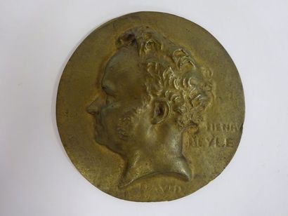 D'après Pierre-Jean DAVID D'ANGERS (1788-1856) 

Profil d'Henry Beyle.

Médaillon...