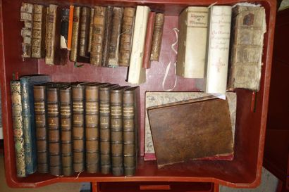 null Mannette de livres du XVIIIème au XXème siècle, dont série (incomplète) de ...