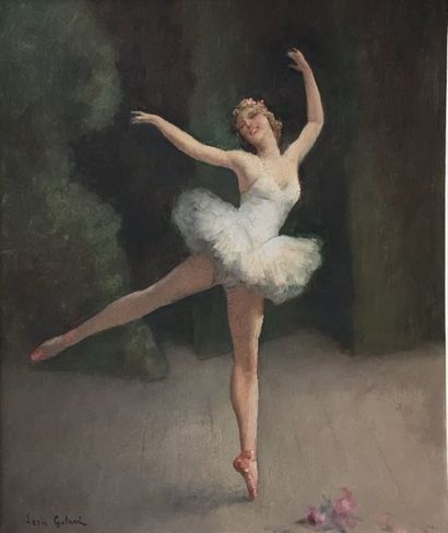 Léon Laurent GALAND (1872-1960) 

La ballerine. 

Huile sur toile. 

Signée en bas...