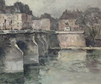 Hermann Edouard WAGNER (1894-1963) 

Le Pont Neuf. 

Huile sur toile. 

Signée en...