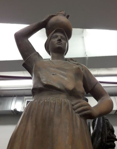 D'après Elie OTTAVY (1887-1951) 

Femme portant une jarre sur la tête.

Tirage en...