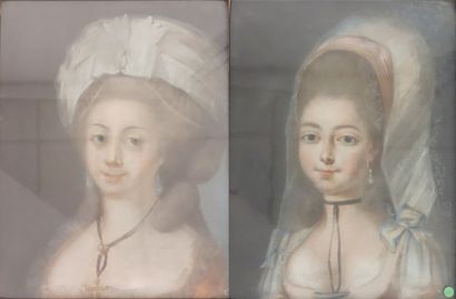 Ecole française de la fin du XVIIIème - début du XIXème siècle 

Portraits de femmes...