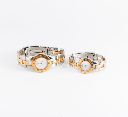 Baume & Mercier, Linea 

Deux montres bracelets d'homme et de femme en acier et métal...
