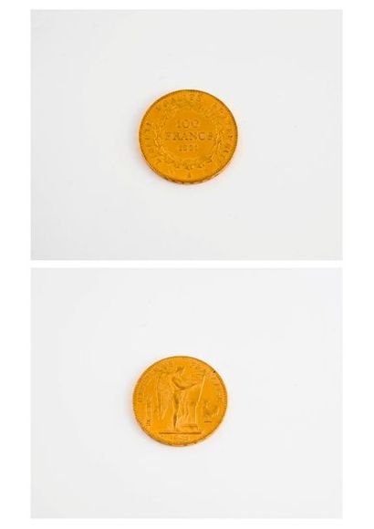 France 

Pièce de 100 Francs or, IIIème république, 1881 Paris. 

Poids : 32,3 g....