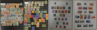 TOUS PAYS 

2 classeurs et 1 cahier contenant des timbres principalement oblitérés,...