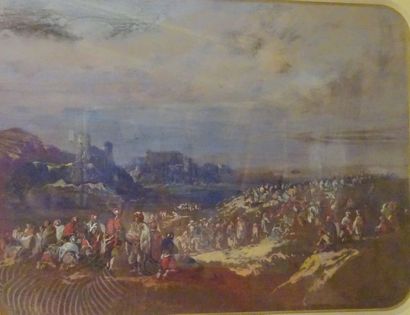 Eugenio Lucas VELASQUEZ (1817-1870) 

Scène orientaliste.

Aquarelle et gouache.

Signée...